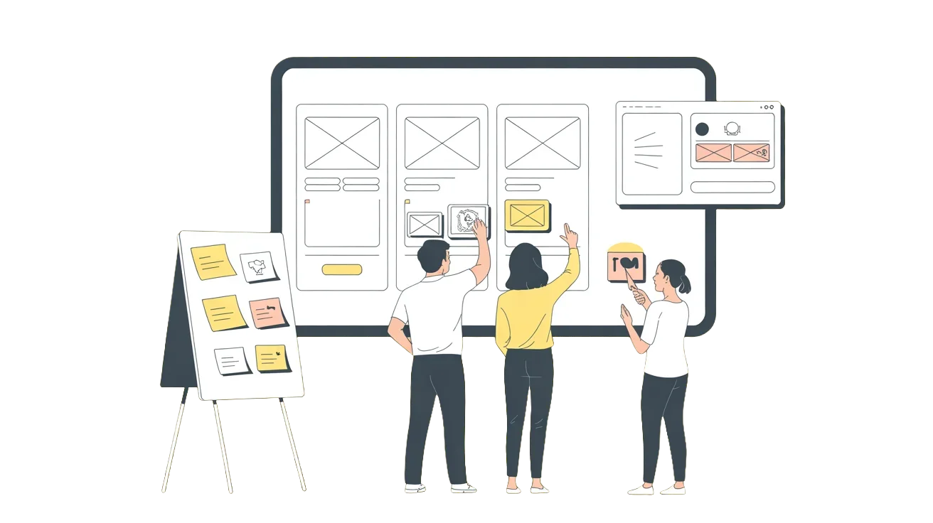 Team arbeitet gemeinsam an einem Prototypen